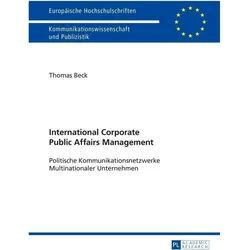 International Corporate Public Affairs Management, Fachbücher von Thomas Beck