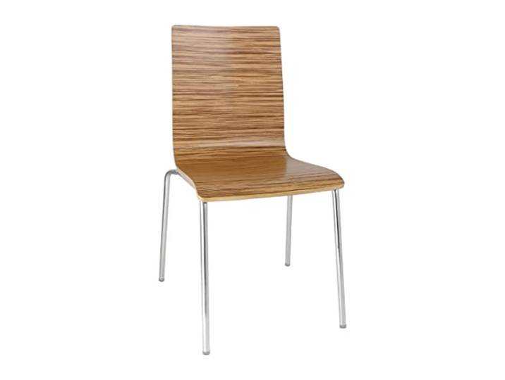 Bolero GR344 Lot de 4 chaises d'appointà dossier carré Zebrano