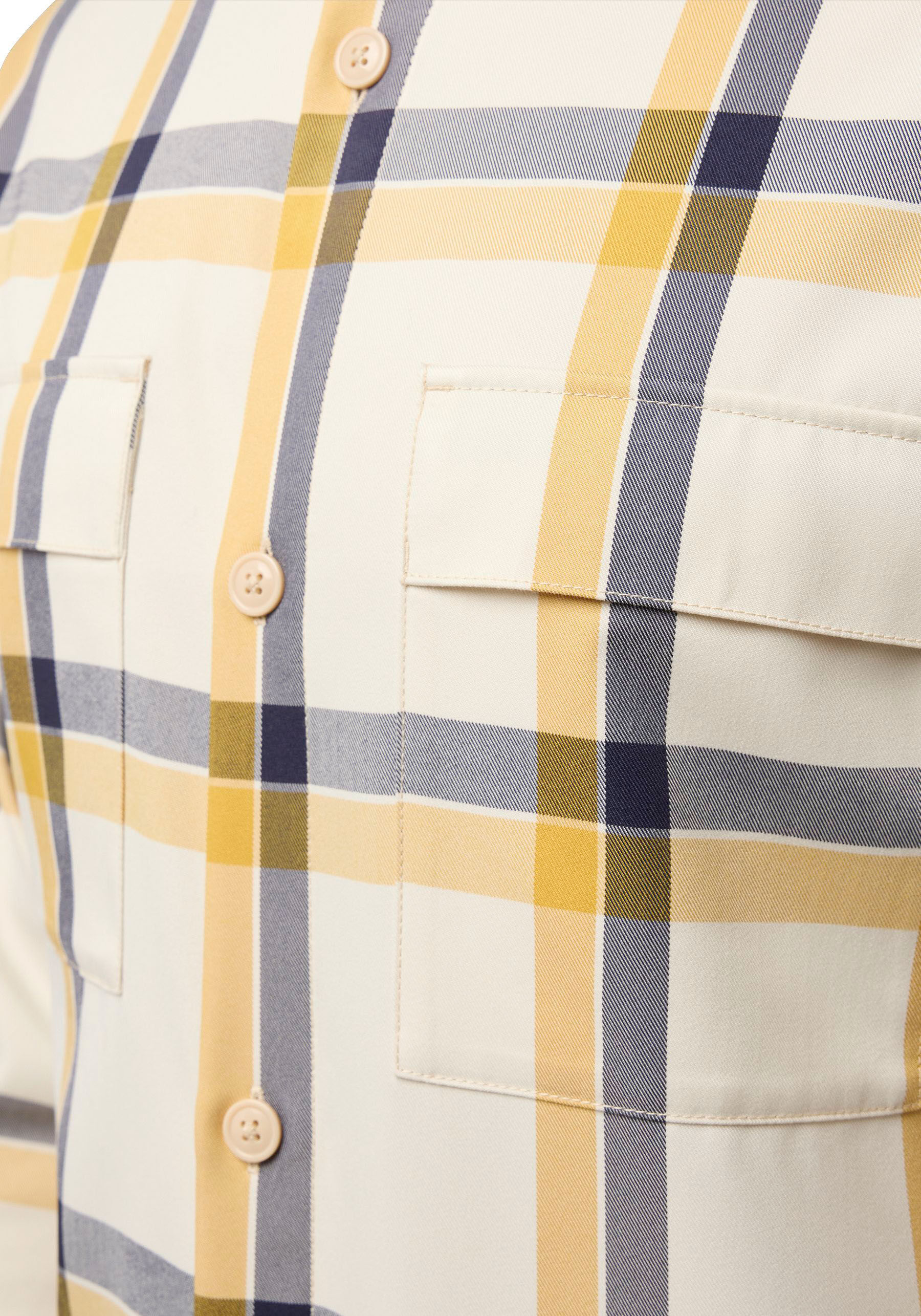Flanellhemd JACK WOLFSKIN "STEINWAND", Herren, Gr. M, N-Gr, weiss (panna cotta), Obermaterial: 100% Polyester, kariert, Manschette, Hemden Flanellhemd, kariertes Flanellhemd, Langarm, mit Knopfleiste panna cotta M, N-Gr