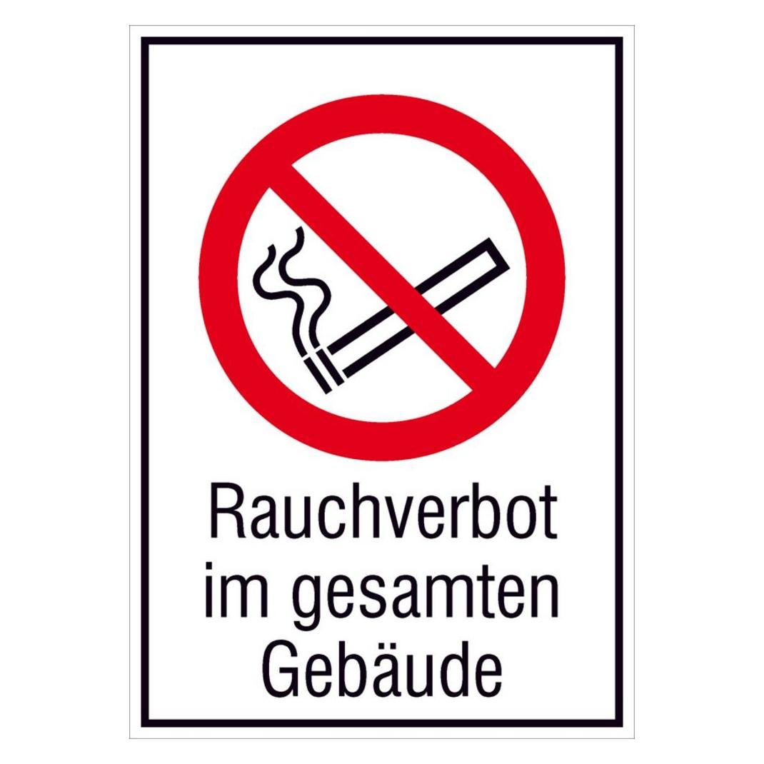 Wolk Verbotsschild Rauchen im gesamten Gebäude verboten Folie selbstklebend (21.A6040)