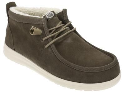 Hey Dude Wally Mid Gripr Warmth (Men's) Casual Shoes in Chocolate Chip, Size 10 M, Leather/Textile