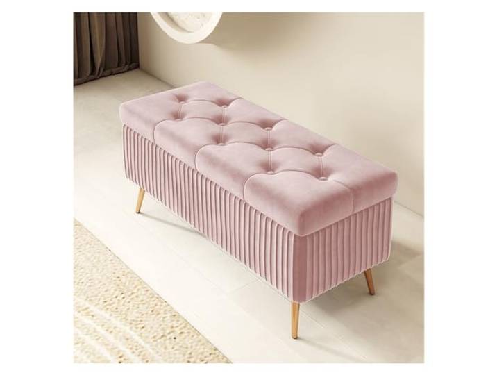 RUNZE765Z Dekorativ Aufbewahrungsbank – Eingangsbank for Schlafzimmer(Pink,120 * 40 * 45cm)
