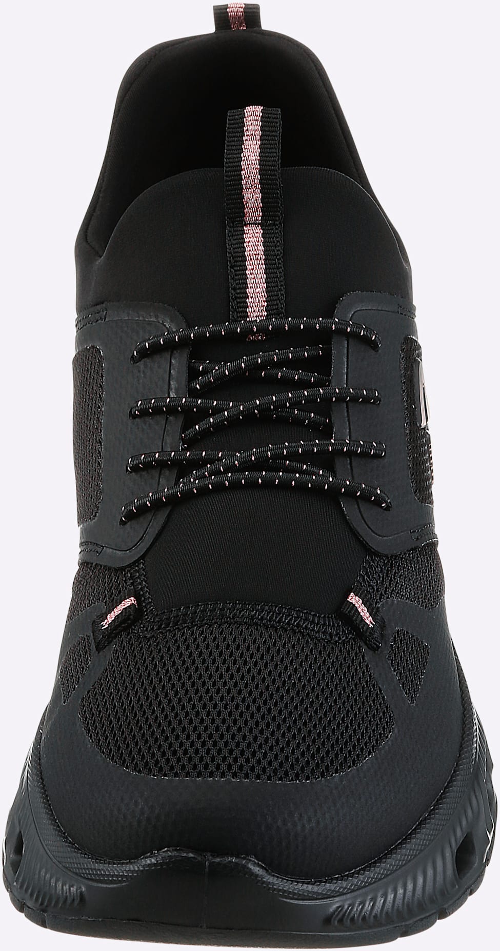 Sneaker RIEKER, Damen, Gr. 40, Textil, schwarz, Lederimitat, Textil, Schuhe Sneaker schwarz 40, Textil