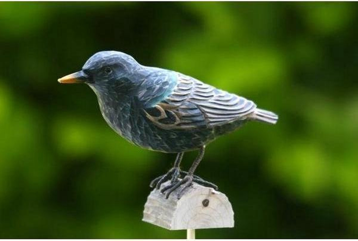Wildlife Garden Houten Spreeuw Decoratie voor op tafel
