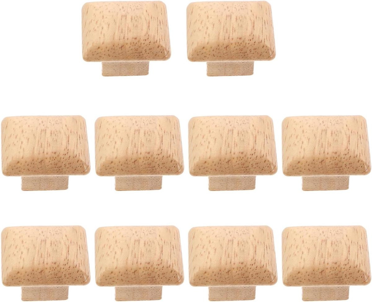 Houten Kastknoppen Khaki - Massief Houten Meubelgrepen - 3,5 cm