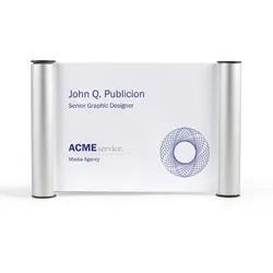 SPRINTIS Türschild Oslo A5, silber, Büroschilder aus Aluminium mit praktischer Klappmechanik, einfach austauschbar für Büro und Empfangsbereich, Aluminium, PVC