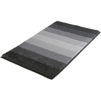 Badematte MEUSCH "Palace", grau (schiefer), H:20mm, Polyester, Badematten, Badematte, mordernes Streifendesign im Farbverlauf