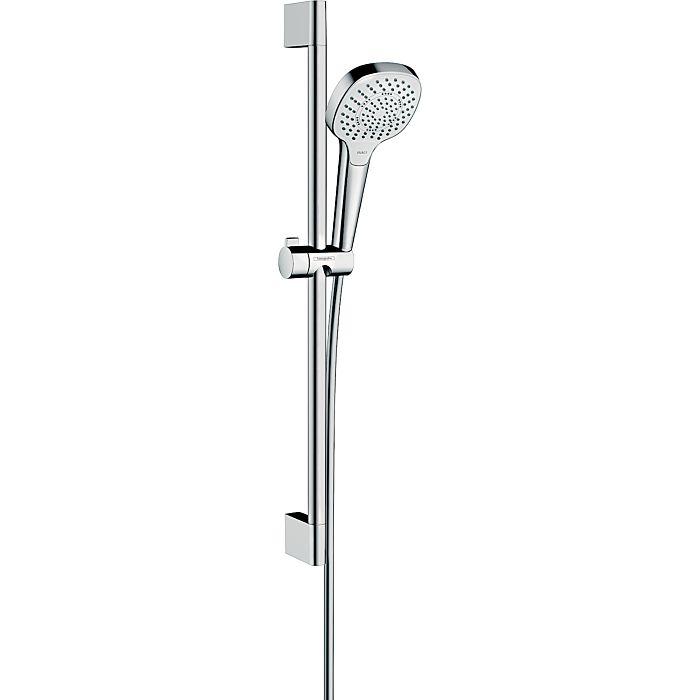 hansgrohe Croma Select E Multi Brause Set 26580400 weiss chrom, mit 65 cm Brausestange Unica Croma