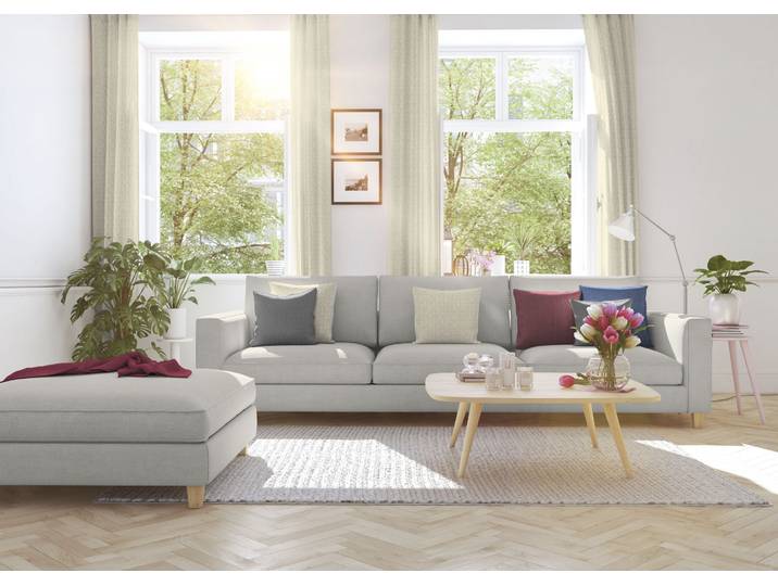 Vorhang GOODPRODUCT Ammersee Gr. 4, beige (natur), B:150cm H:245cm, Baumwolle, Leinen, Modal, Gardinen, Vorhang, Einzelschal mit Multiband