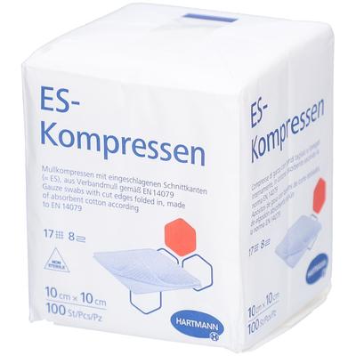 Es-Kompressen unsteril 10x10 cm 8fach 100 St Kompressen