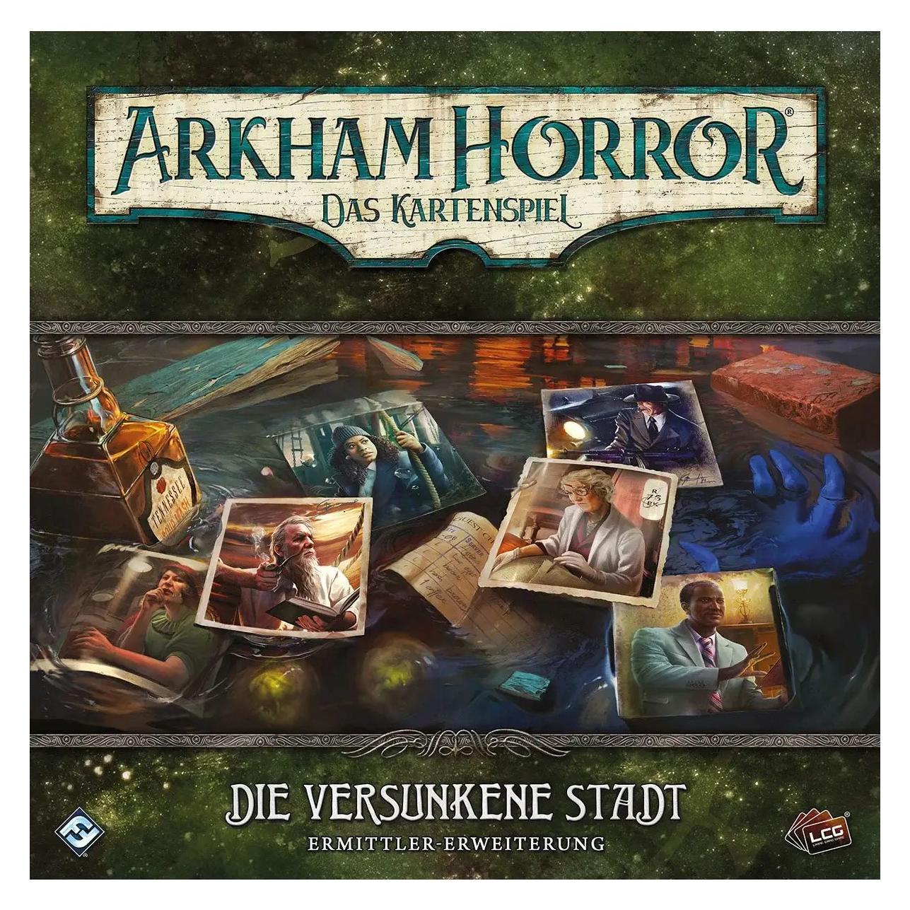FFG FFGD1183 - Arkham Horror: Das Kartenspiel - Die Versunkene Stadt (Ermittler-Erweiterung) (Deutsch, 1 - 4 Spieler) (FFGD1183)