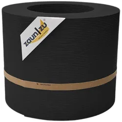 zaun zu® Sichtschutzstreifen Rille PP für Doppelstabmatten Zaun Schwarz 26m