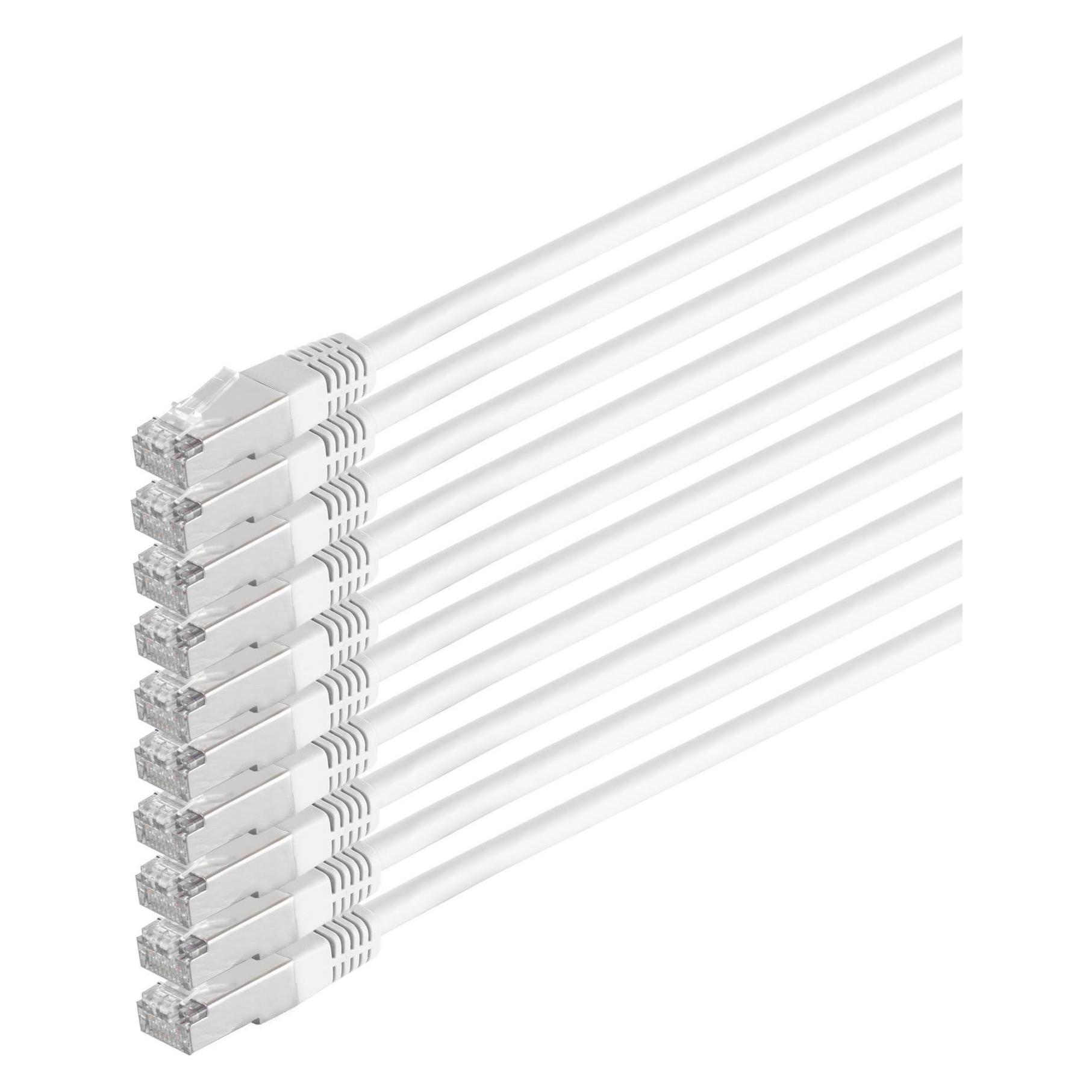 Shiverpeaks S/CONN Maximale Konnektivität Netzwerkkabel Patchkabel, Cat 6, S/FTP, PIMF, halogenfrei, VE10 (PiMF, S/FTP, CAT6, 0.50 m) (75711-H0.5W-SET10)