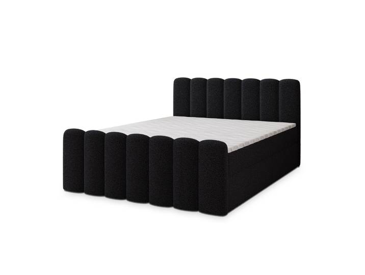 BOXBETT CELLA 160x200 cm mit Matratze und Topper - Schwarz