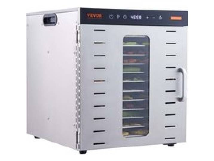 VEVOR Deshydrateur Alimentaire Electrique 10 Plateaux Inox 1 kW Deshydrateur de Fruits et Legumes Temperature Reglable 30 90 °C