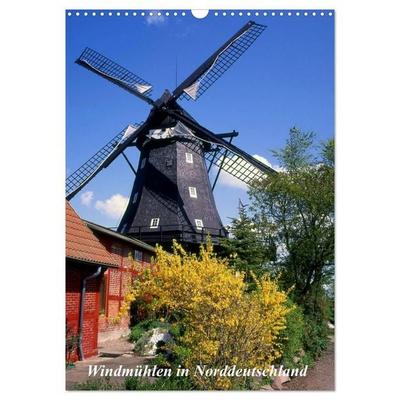 Windmühlen in Norddeutschland (Wandkalender 2027 DIN A3 hoch), CALVENDO Monatskalender