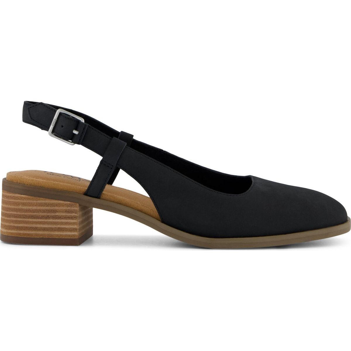 Toms Jaclyn Slingback black nubuck leather 36.5 10022587-36.5