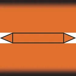 Rohrleitungskennzeichnung zum Selbstbeschriften, Gruppe 6, Folie, 26 x 187 mm, Bogen = 5 Stk - 187x26 mm Folie selbstklebend