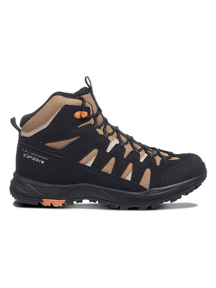 Icepeak Trekkingboots "Aura" in Schwarz/ Hellbraun - 41