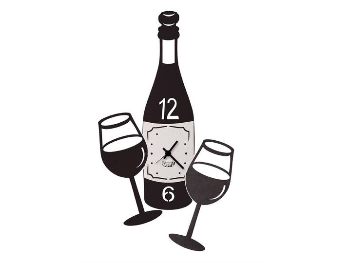 ARTI E MESTIERI horloge murale CIN CIN (Noir - Métal)