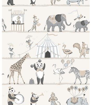 Galerie Wallcoverings Just 4 Kids 2 Circus Animals Non-woven Matte Wallpaper Roll