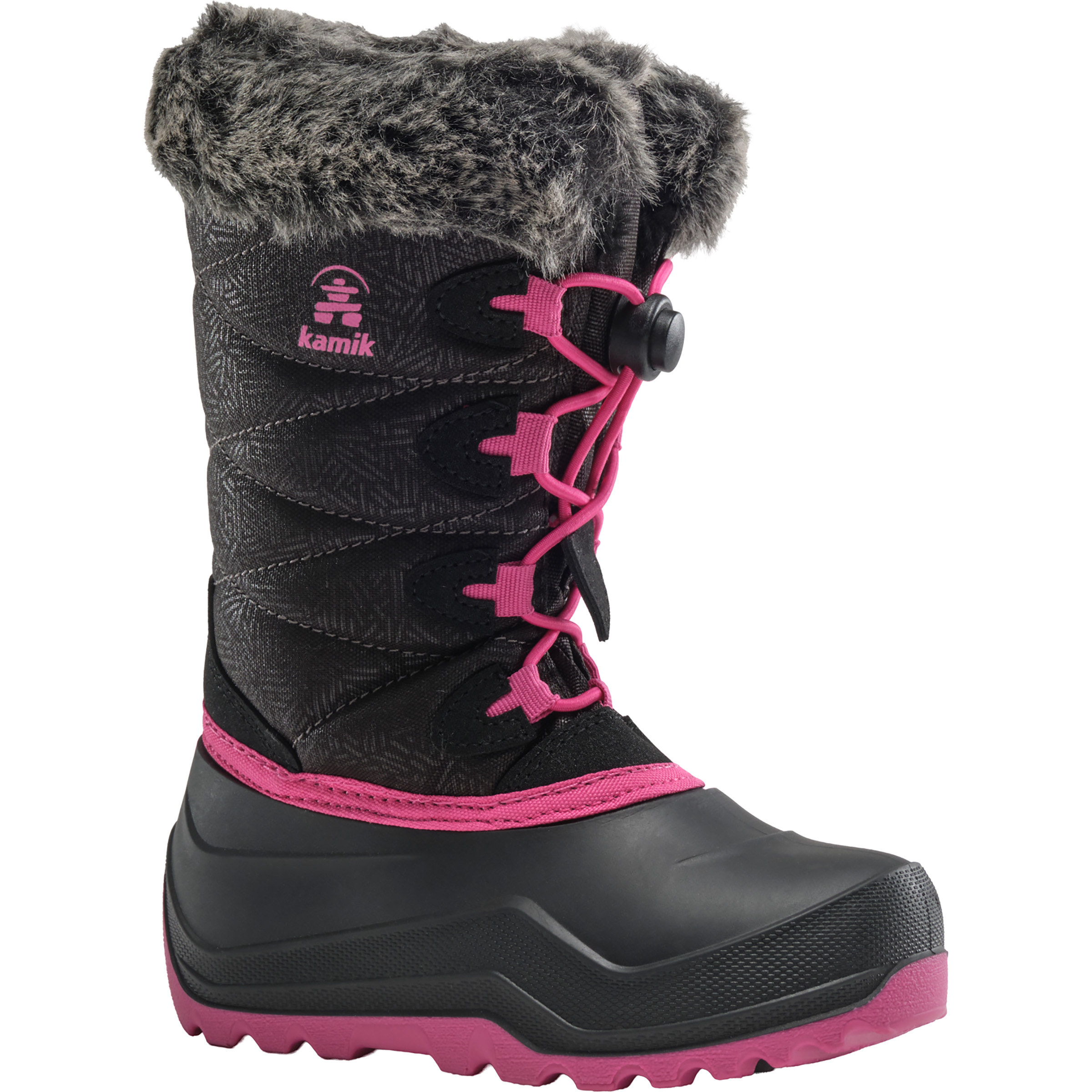 Kamik Snowangel Kinder Winterschuhe & Winterstiefel black-rose Größe 27 Lifestyle