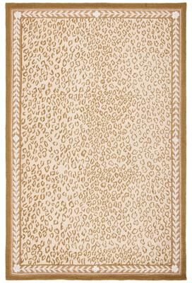 SAFAVIEH Handmade Chelsea Cayla Leopard French Country Wool Rug