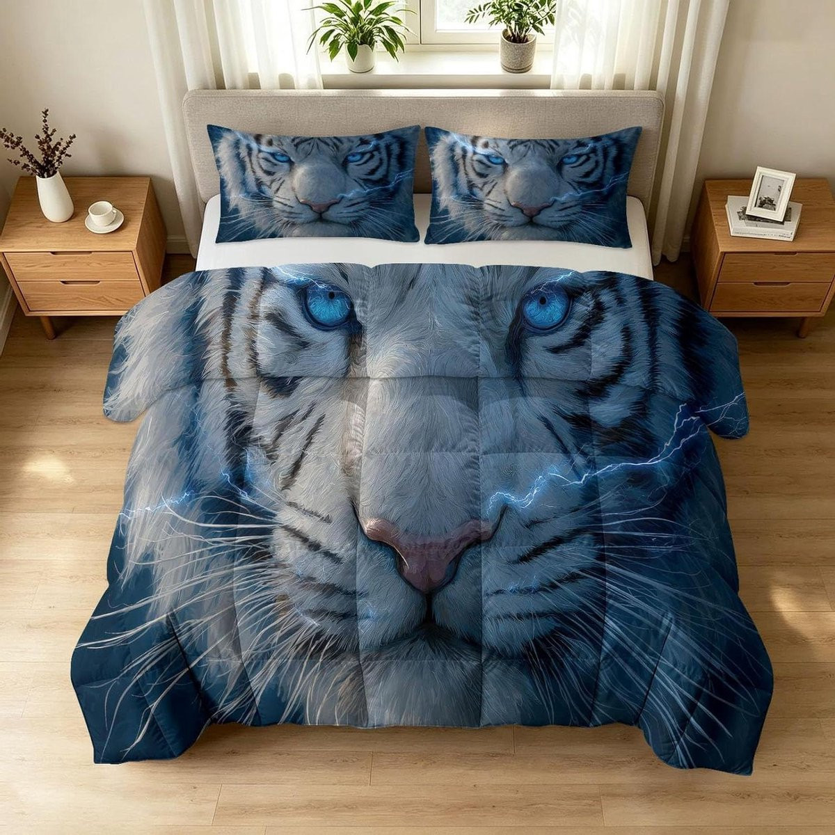 Omkeerbaar Dekbedovertrek Fantasy Animal Blauw - 240 x 220 cm