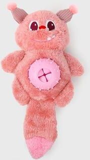 Market Central Cute Monster Plush Dog Toy Interactive Chew Toy With Sound And Treat Dispenser pink