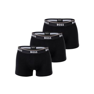 Boxershorts BOSS "Boxershort Trunk 3P Power 3er Pack", Herren, Gr. L, schwarz, Obermaterial: 95% Baumwolle CO. 5% Elasthan EL., Unterhosen