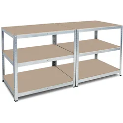 BRB Packtisch / Werkbank, BxTxH 1800x600x900 mm, verzinkt, Tragkraft 265 kg/ Boden