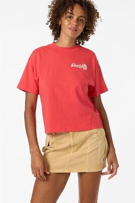 O'Neill s Hibiscus Easy T-Shirt in Lava Red, Size XS
