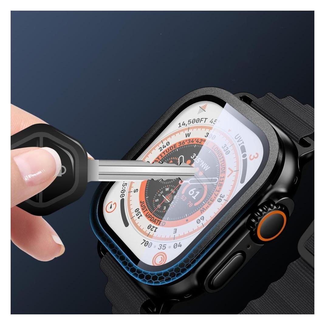 Tech-Protect GEHÄRTETES GLAS-RING 2-PACK APPLE WATCH ULTRA 1 / 2 / 3 (49 MM) SCHWARZ (5906302335640)