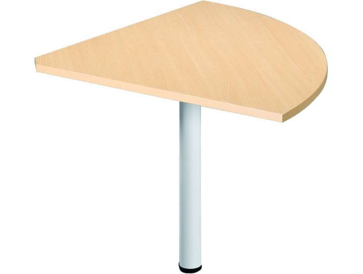 Angle de liaison Excellens plateau hêtre 90° piétement tube métal blanc - - Bruneau