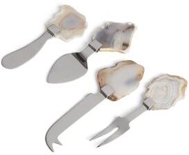 Saunders Natural Stone Cheese Knives (Set of 4)