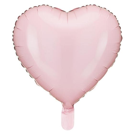 Partydeco Foil balloon Heart, 45 cm, light pink (1 pkt / 1 pc.) (1x) (FB9P-081J)