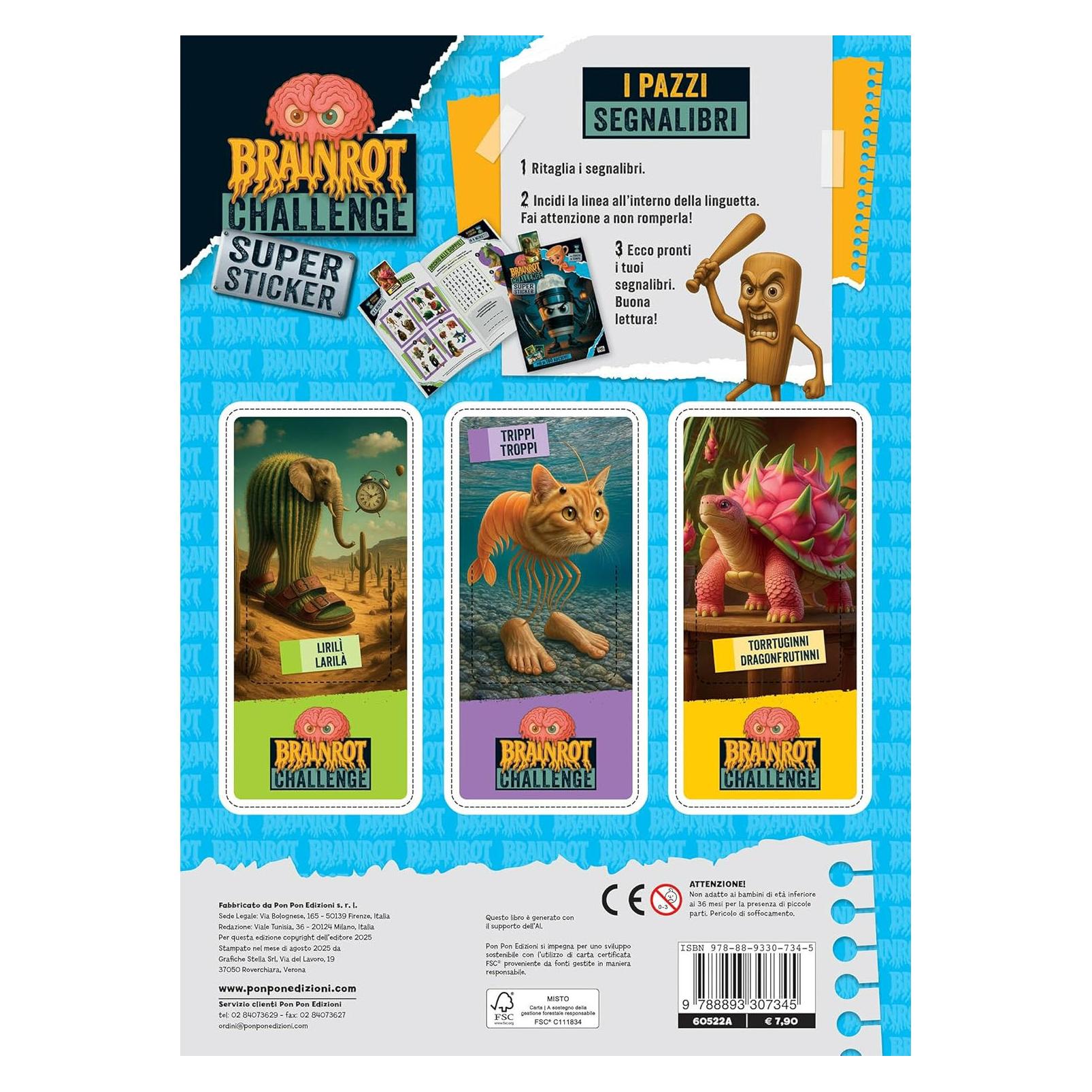Pon Pon Edizioni Italian Brainrot - Brainrot Challenge! Sticker book (100 Sticker) (62120294)