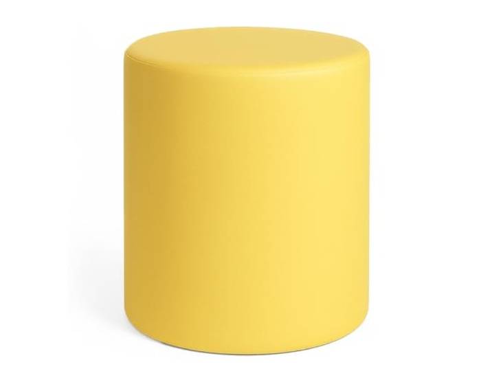 Kaikoon Sitzhocker rund aus Kunstleder Gelb Ø39 × 45 cm – Hocker für Event, Messe & Gastronomi