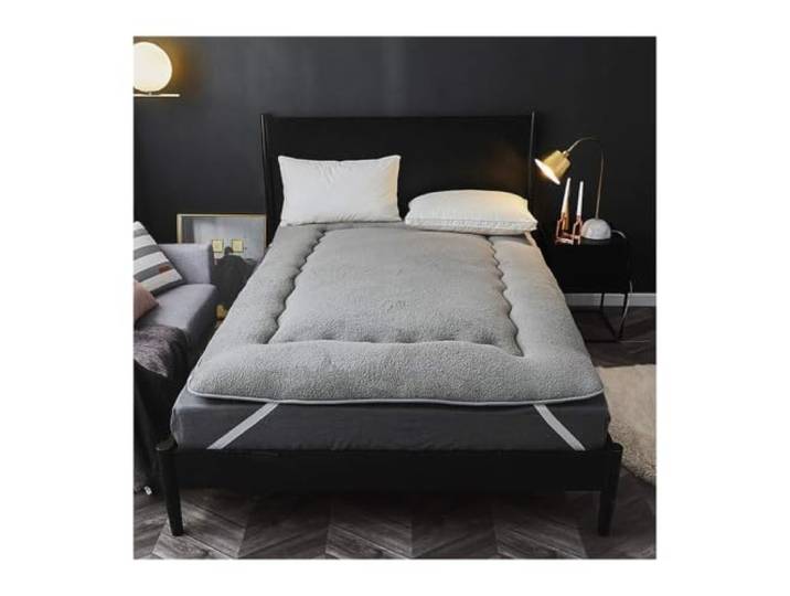 TVANTRUXIS Japanische Boden-Futon-Matratze aus Polyester Grau/Camel, mehrere Größen for Zuhause, Schlafsaal, Camping: Bodenbelag(Gray Grau,100*200cm)