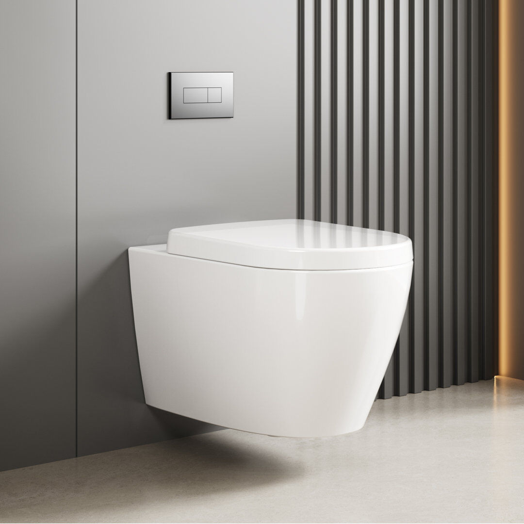 Metro Lane 6 LPF Round Toilet (Seat Not Included) Matte White