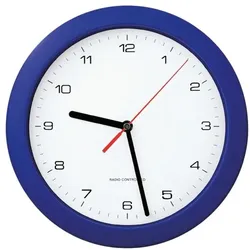 Peweta Uhren Funk-Wanduhr 51.001.216 Ø 25 cm blau, 25 cm