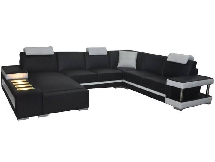 Xlmoebel Wohnlandschaft Designer Ledersofa mit hochwertiger Polsterung und modernem Design, Wohnlandschaft, Hergestellt in Europa