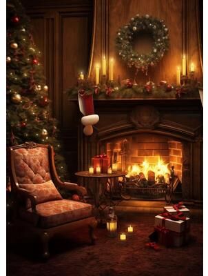 Uplift Picks Classic Christmas Canvas Wall Art Santa Claus And Tree Holiday Decor 09 40x50 Cm