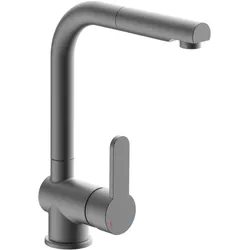 Schütte, Küchenarmatur, Wasserhahn Küche LONDON Spültischarmatur Graphit matt Ausziehbar Schwenkbar 79720