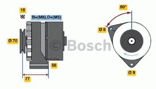 BOSCH 0 986 034 110 Lichtmaschine Generator LiMa 80A 14V für BMW 3 Limousine (E30) 3 Cabrio (E30) 5 Limousine (E28) 6 Coupe (E24) 7 (E23)