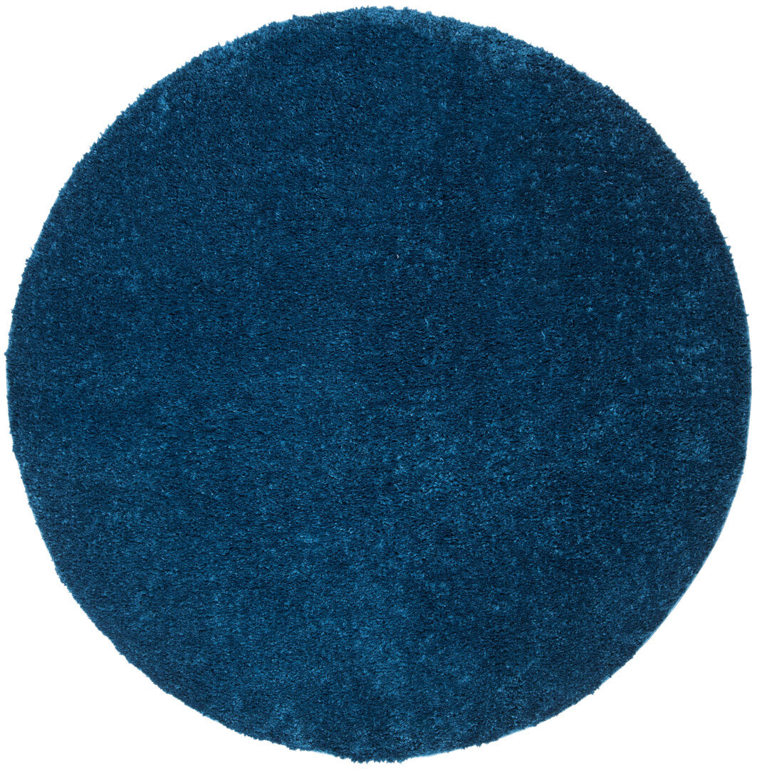 Mack + Milo Peake Shaggy Area Rug Navy Round 160 cm