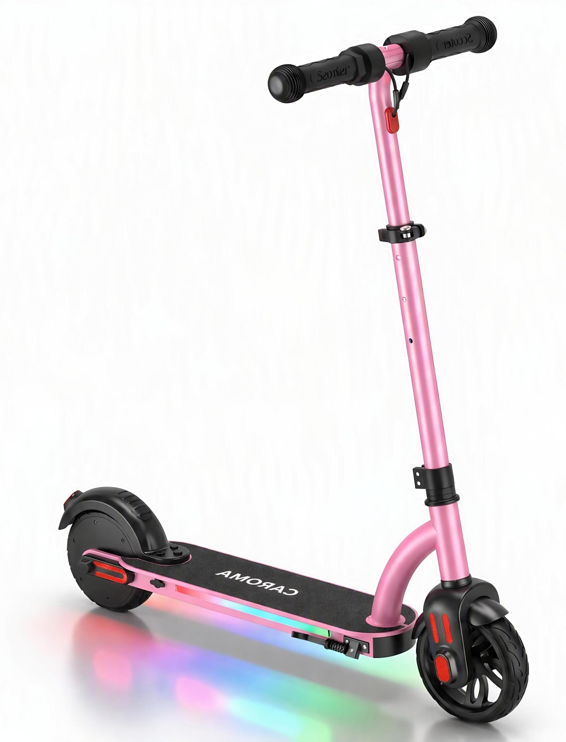 Caroma E Scooter Kinder 6-12 Jahre, 150W, 16 km/h, Höhenverstellbar, LED