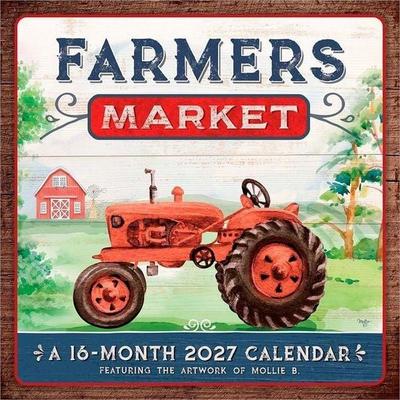 Farmer's Market 2027 12 X 24 Inch (Hanging) Monthly Square Wall Calendar Featuring the Artwork of Terri Morris Plastic-Free
