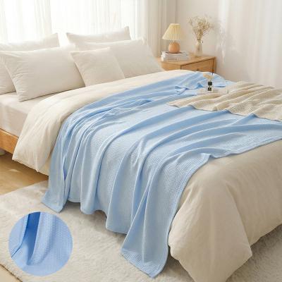 Shop Station Cooling Bamboo Cooling Blanket Soft Bamboo Fiber Summer Blanket For Bed, Sofa & Travel sky Blue 35.43 39.37 Inches