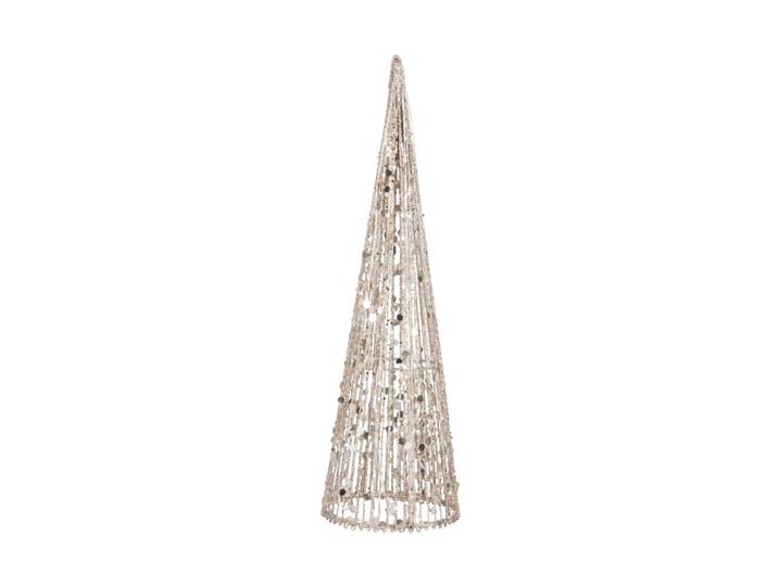 Leuchtender Weihnachtsbaum aus Metalldraht, gold
